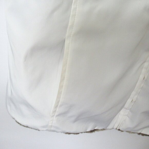 Kristen Blake white black animal print faux fur reversible vest *Sz L* - Picture 3 of 7